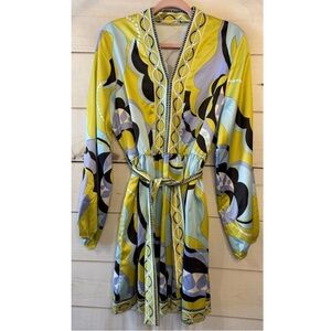 Pucci Like Satin Effect Dress